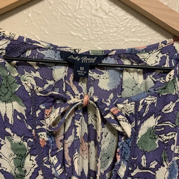 Lucky Brand floral flowy long sleeve blouse - Picture 6 of 6